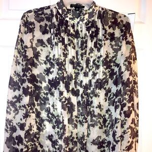 Banana Republic Sheer Floral Blouse